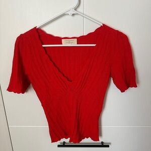 Sezane Cloe Jumper Red - Size S
